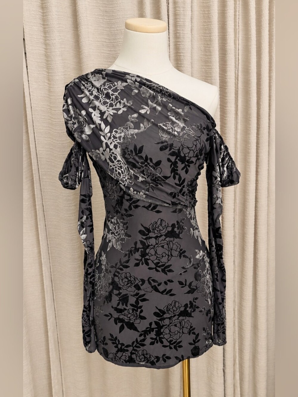 Mistress Rocks Slate Devore Mini Dress - Picture 7 of 13